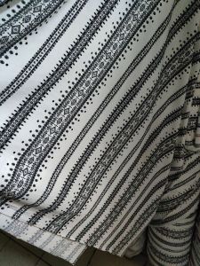 Kain SPANDEK/JERSY JERUK  MOTIF SALUR (harga tertera per ½m/50cm)