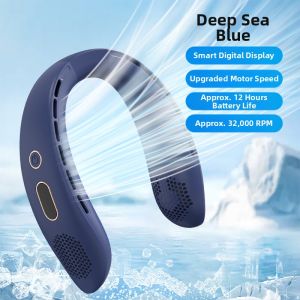 Portable Neck Fan Convenient Mini USB Charging Cooling down Fan for Office Outdoor Students 824 No Spray Wind-Cooling