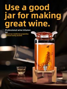 Myonly | High-Quality Thickened Airtight Wine Pot Glass Bottle with Spigot
