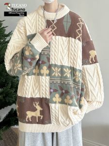 TUCANO | Christmas Mens Loose Casual Round Neck Knit Sweater