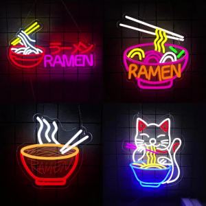 Noodles Series Neon Sign For Wall DecorLight Up Sign For Noodle RestaurantKitchenRAMEN ShopMan CaveBirthday Party Gifts