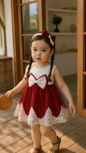 Daigo Dress Baju Anak perempuan princess umur 6 bulan 1 2 3 4 5 tahun Korea Style bahan brokat