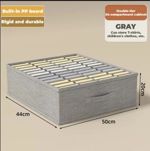 Wardrobe Clothes Storage Organizer Sweater T-Shirt Storage Box Thickened Pants Storage Box With PP Board Cabinet Foldable Drawer