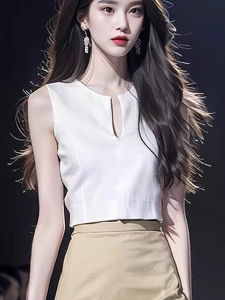 chaqi | Áo ba lỗ dây trắng nhỏ cho nữ mùa hè Áo khoác ngoài có đệm ngực Đầm lót bên trong Áo ba lỗ Mỹ gợi cảm Áo ba lỗ cổ chữ V