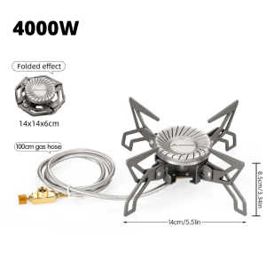 BISINNA | BISINNA Camping Gas Stove 4000W High Power Split Folding Portable Gas Burner for Outdoor Hiking Barbecue Picnic Cooking Supplies