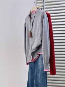 QINGNAER | Relaxed and Stylish Color-blocked Cardigan Sweater
