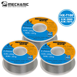 MECHANIC 1PCS HX-T100 200g Soldering Wire Mild Rosin Core 0.3mm 0.4mm 0.5mm 0.6mm 0.8mm 1mm 1.2mm For iPhone Samsung Repair Tool