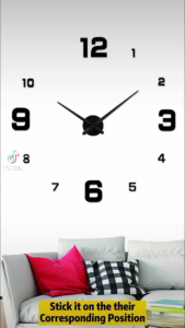 3D Jam Dinding Besar Giant Wall Clock 70cm Diameter