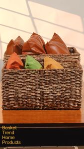 BASKET-TREND Storage Baskets in two-tone weave jumbo bacbac abaca buri bancuan rattan wicker nito home decor