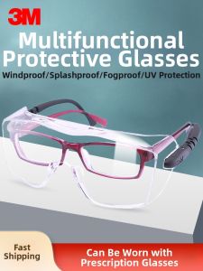 3M | Anti-splash Anti-dust Bug-proof Glasses Compatible Wear Over Prescription Glasses Safety Goggles