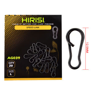 Hirisi 100pcs Fishing Snap Clips Speed Links Fishing Swivel Quick Change Carp Terminal Tackle Accessories AG039