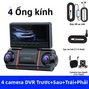 4K UHD 360 Độ °   Camera Hành Trình Toàn Cảnh Tích Hợp WiFi DVR 4 Kênh Hộp Đen Tầm Nhìn Ban Đêm Siêu Tốt Cảm Biến G Chế Độ Đỗ Xe 24H Khóa Khẩn Cấp Ghi Hình Vòng Lặp
