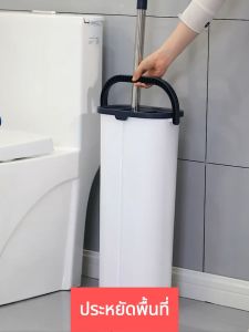 LOOLALA ไม้ม็อบถูพื้นแบบรีดน้ำ ไม้ถูพื้น ถังปั่น Flat Mop ไม้ม๊อบพร้อมถังรีดน้ำ 40cmซักน้ำและรีดน้ำในตัวเดียว ไม่เลอะมือ