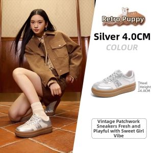 Josiny | Graffiti Dirty Dog Design Thick Sole Casual Shoes