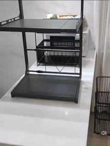 ❣️SPACEIDEAS❣️ Pull-Out Tray & Height Adjustable Microwave Oven Rack Oven Holder Oven Stand Microwave Shelf Microwave Rack Microwave Stand Microwave Holder Kitchen Shelf Kitchen Rack Countertop Rack Toaster Rack Rice Cooker Rack Countertop Shelf