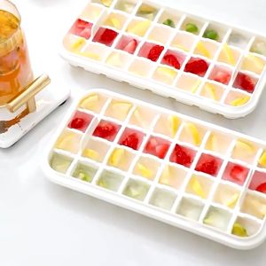 New ICE Cube Maker Mould 64 Holes Double Layer Ice Cube Maker ICE Cube Tray with Top Cover Silicone Ice Cube Mould Silikon Dulang Ais Dengan Penutup BEKAS ACUAN冰塊模具