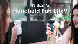 JISULIFE Life9 Portable Mini Handheld Fan 5000mAh Turbo Jet Travel Fans Type-C USB Rechargeable