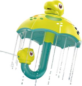 Baby Bath Toy Dinosaur Umbrella Water Sprinkler Shower Head Bathtub Rain Toy Spray Water Tub Toy with Turnable For Kids Gifts