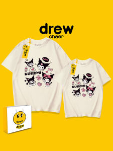 Clow M Parent-Child Clothes T-Shirt Short Sleeve Pure Cotton Summer Loose Western Style Mother-Daughter Matching Outfit 2024 New Clothes Trendy 6 Years Old