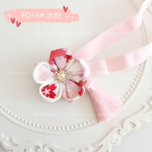 Chinese Style Floral Tassel Hairband for Girls Baby New Year Hanfu Tang Suit Hair Accessories Side Clip Headwear by DIY Brand