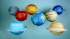 8pcs Space Paper Lanterns / Hanging Planets Lantern / Solar System Planet Earth Lanterns For Kids Outer Space Theme Party Supplies