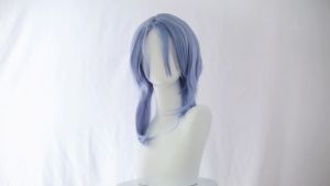 Wig Kamisato Ayato Cosplay Rambut Palsu Genshin Impact Pesta Pria Wanita