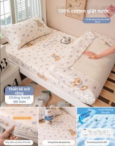 Gaorui | Đệm Đầy Mùa Hè Vải Bông Rửa 100% Bed Skirt
