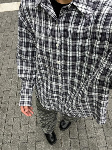 Retro American Plaid Shirts & Trendy Men's High-End Spring Autumn Coats