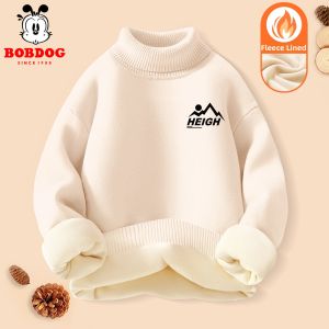 Bobdog | High Collar Warm Fleece Thick Childrens Sweater