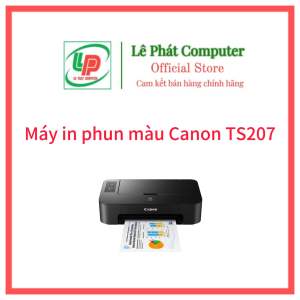 Máy in phun màu Canon PIXMA TS207 - Đã có 2 hộp mực đen và màu kèm theo - Chính hãng - Bảo hành 01 Năm