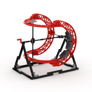 XIAOXIAOGONGCHENGSHI | Domestic Science Model Building Blocks Loop Track Roller Coaster Wobbly Cable Car Set
