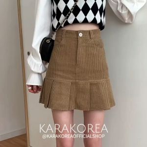 KARAKOREA 306 Corduray Velvet Skirt/Korean Women Skirt/Rok Pendek/Rok Bludru