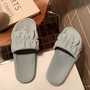 KIMIWU New Sandal Slop Wanita SP29 Motif Kerut Polos Import Real Pict SORAYA