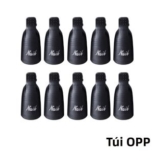 10 Cái/túi Nhiều Màu Acrylic Móng Tay Nghệ Thuật Ngâm Tắt Nắp Kẹp Móng Tay Vệ Sinh Dụng Cụ Làm Móng Tay UV Gel Ba Lan Ngâm Tắt Bọc Dụng Cụ cho Ngón Tay