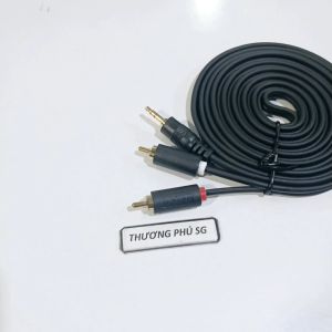 Cáp loa 1 ra 2 (Đầu 3.5 ly ra 2 AV) / Cáp dài 5m