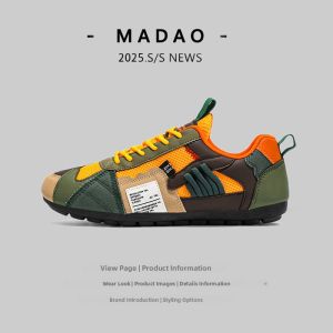 Mens Color Block AGAM Shoes Summer Soft Bottom Comfortable High-End Feeling Slip-On Sports Casual Deoxynucleotide Shoes