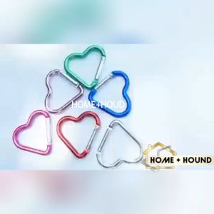 HOME+HOUND Heart-Shaped Metal Carabiner: Lightweight Camping Gear & Accessories