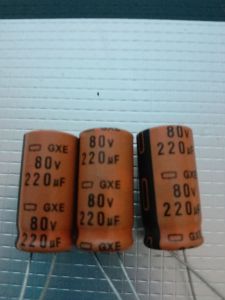 elco 80v 220uf original orange