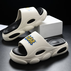 Mens Summer Outdoor Slip-On Sports Casual Sandals Anti-Slip Comfortable Flat Bottom Beach Slippers Trendy Doodle Totem