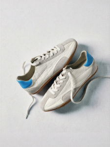 Belle | Silver Racer Style Womens Thin Sole Casual Shoes