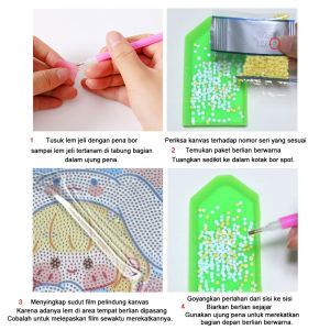 DIY Diamond Painting/  Diamond Kanvas Bingkai Frame Full Diamond Drill Canvas Mainan