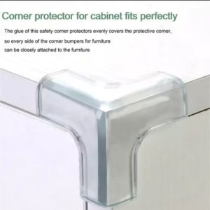Pengaman Sudut Meja Model T Silikon Tempelan Pelindung Siku Lemari Silicone