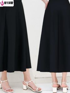 กระโปรงยาวกระโปรงครึ่งท่อนกระโปรงทรงเอฤดูใบไม้ผลิและฤดูร้อนสำหรับผู้หญิงกระโปรงฟูฟ่องเอวสูงไซส์ใหญ่กระโปรงจับจีบชายบาน