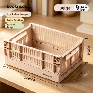 LocknLock | Folding Plastic Storage Organizer for Books Students Snacks