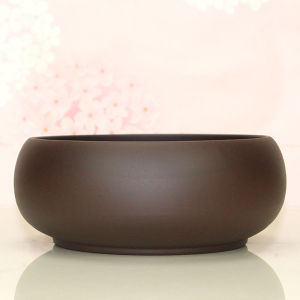 No-Hole Purple Clay Flower Pot
