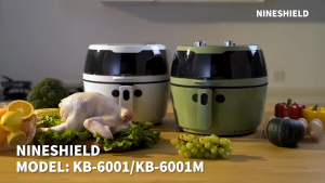 Nồi Chiên Không Dầu Nineshield Nhật Bản Loại Cơ Kb-6001m - Nồi Chiên Không Dầu 8 Lít hàng chính hãng.