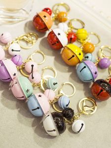 Creative Stylish Jelly Color Bell Key Buckle Automobile Hanging Ornament Prize Claw Doll Hanging Ornament Womens Bag Pendant
