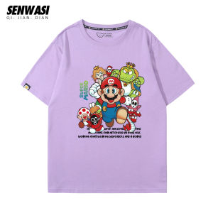 senwdsi | Super Mario Game Inspired Pure Cotton Short Sleeve T-Shirt