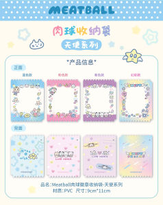 Adorable Meatball Angel Series Stamp Tape Sticky Notes Whole Roll Flash Sand Binding Clip Art Supplies Cute Paper Products