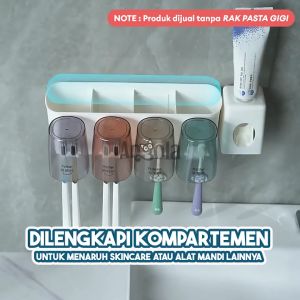 Angola Rak Sikat Gigi Tempel Dinding Gratis Gelas Kumur D72-D74 Tooth Brush Rack Anti Bor